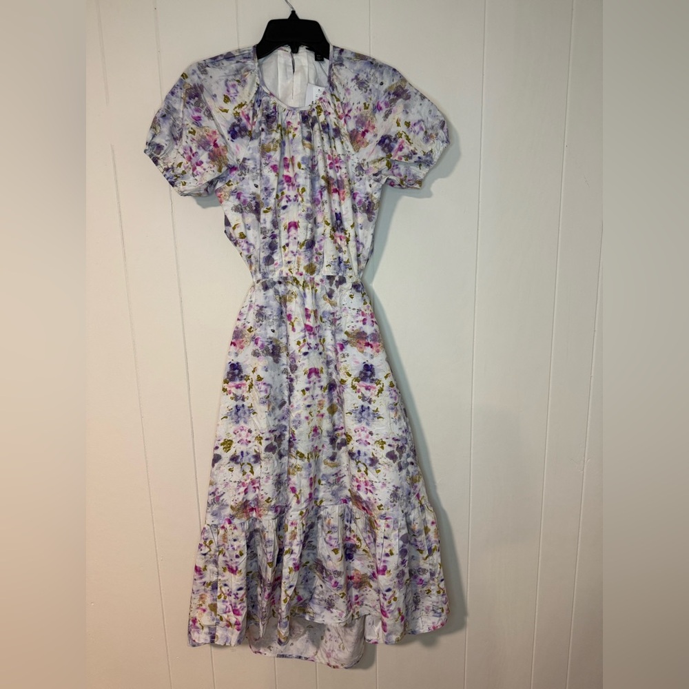 New NWT Flora Obscura x J.Crew side-cutout dress in Kaleidoscope Floral - Picture 2 of 6